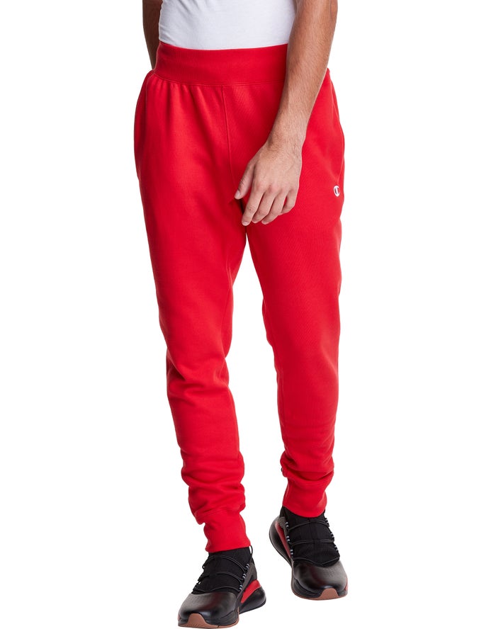 Champion Mens Joggers NZ - Reverse Weave Red ( 5104-PFLNQ )